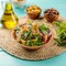 8 Pack Wooden Woven Salad Bowl, 8 Inch Stackable Round Wood Serving Bowl, Rustic Mixing Bowl for Salad, Fruits, Vegetables, Natural Birch Wood
